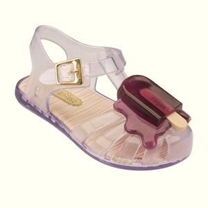 MINI MELISSA POPSICLE  ARANHA clear & Purple Jelly Sandals Size 7